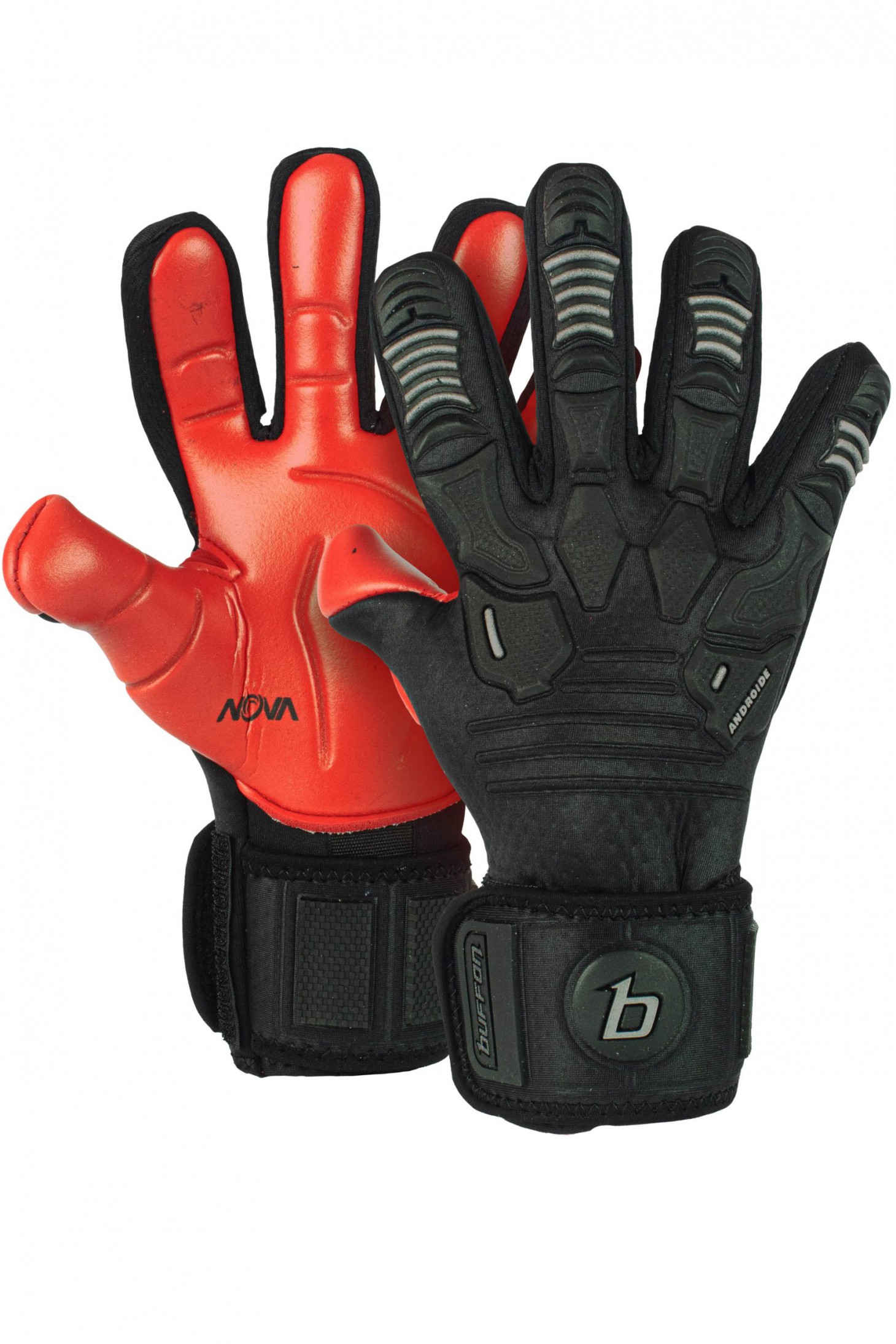Guantes de Portero Buffon Androide Negro Rojo