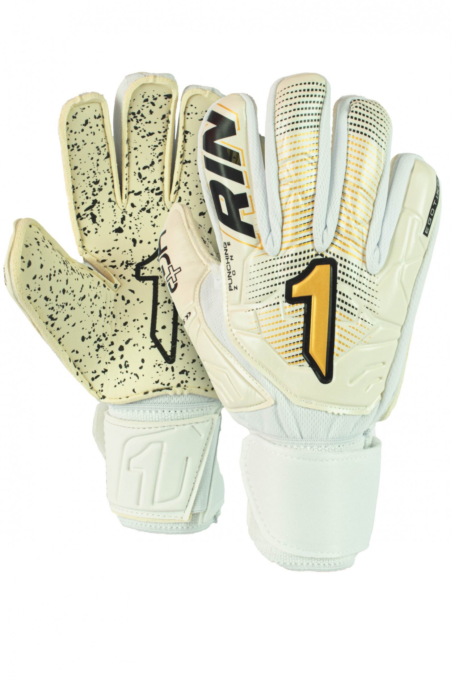 Guantes Rinat Egotiko Stellar Spine Inf Turf Blanco Oro