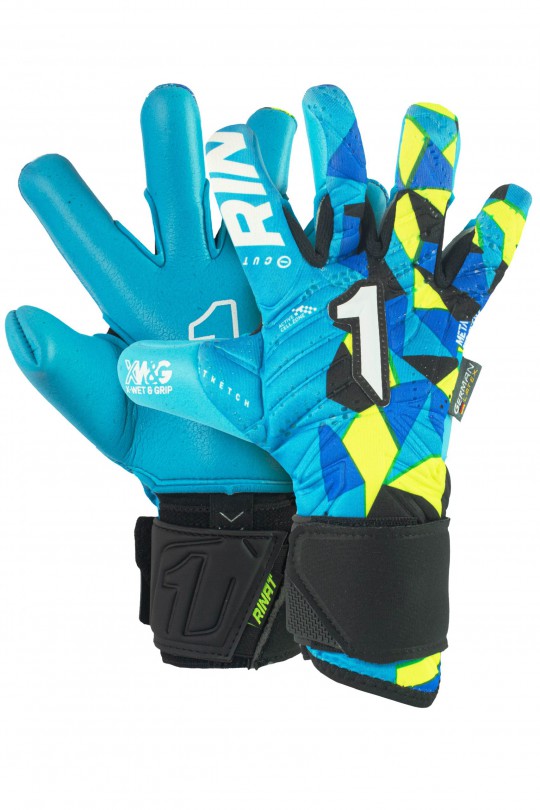 Guantes de Portero Rinat Meta Tactik GK Alpha Azul Amarillo Inf