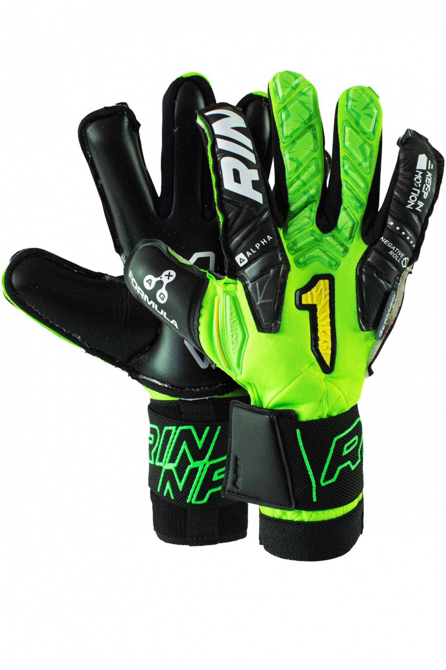 Guantes de Portero Rinat Egotiko Vengador Alpha Premium Verde Inf
