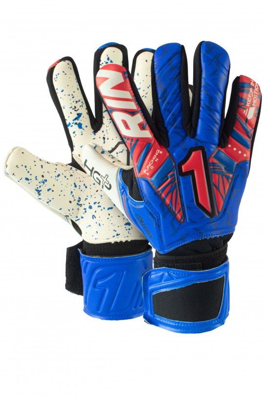 Guantes de portero Rinat Egotiko Vengador Turf Azul Rojo