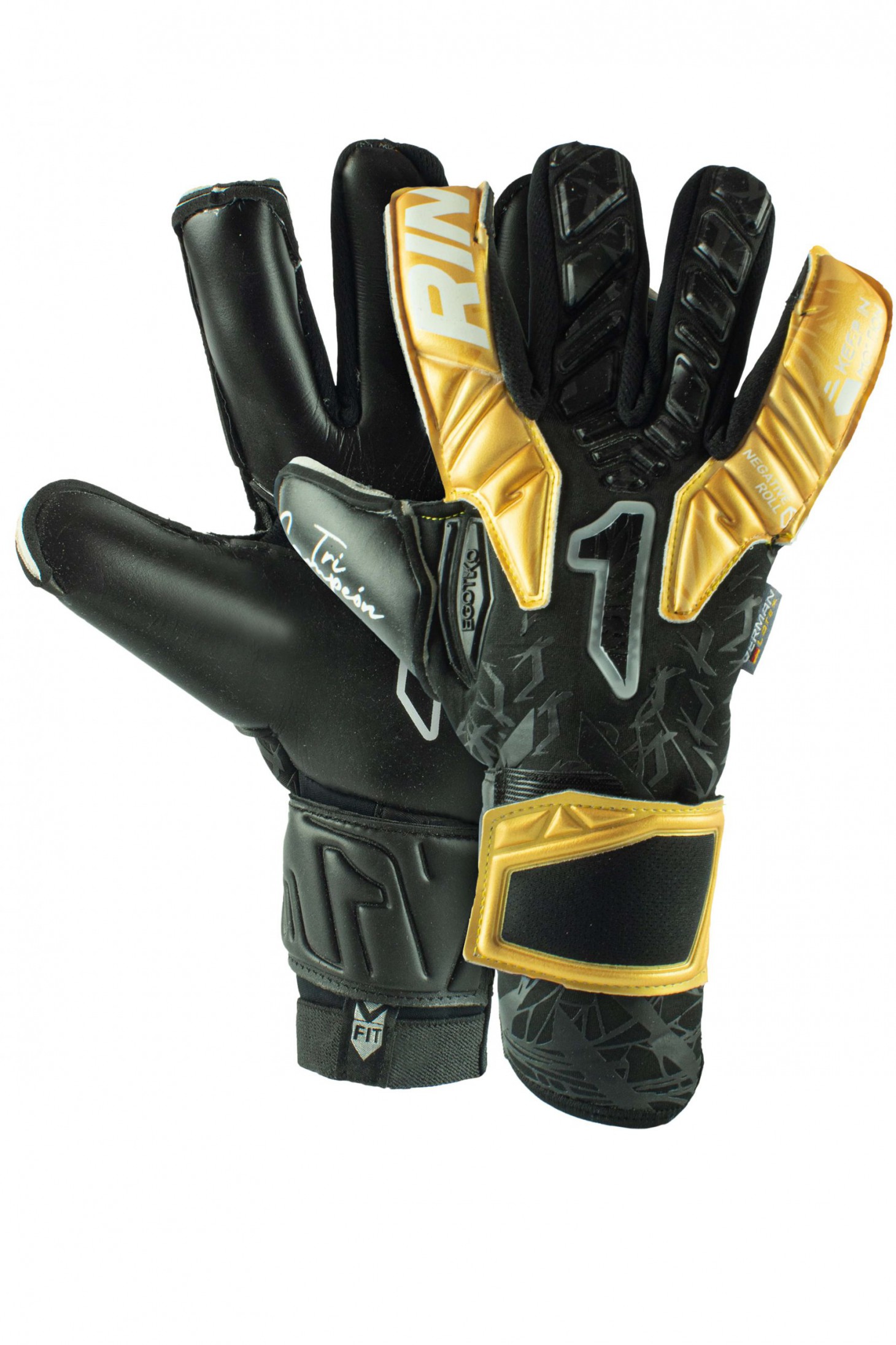 Guantes de portero Rinat Egotiko Vengador Malagold Pro Negro Oro