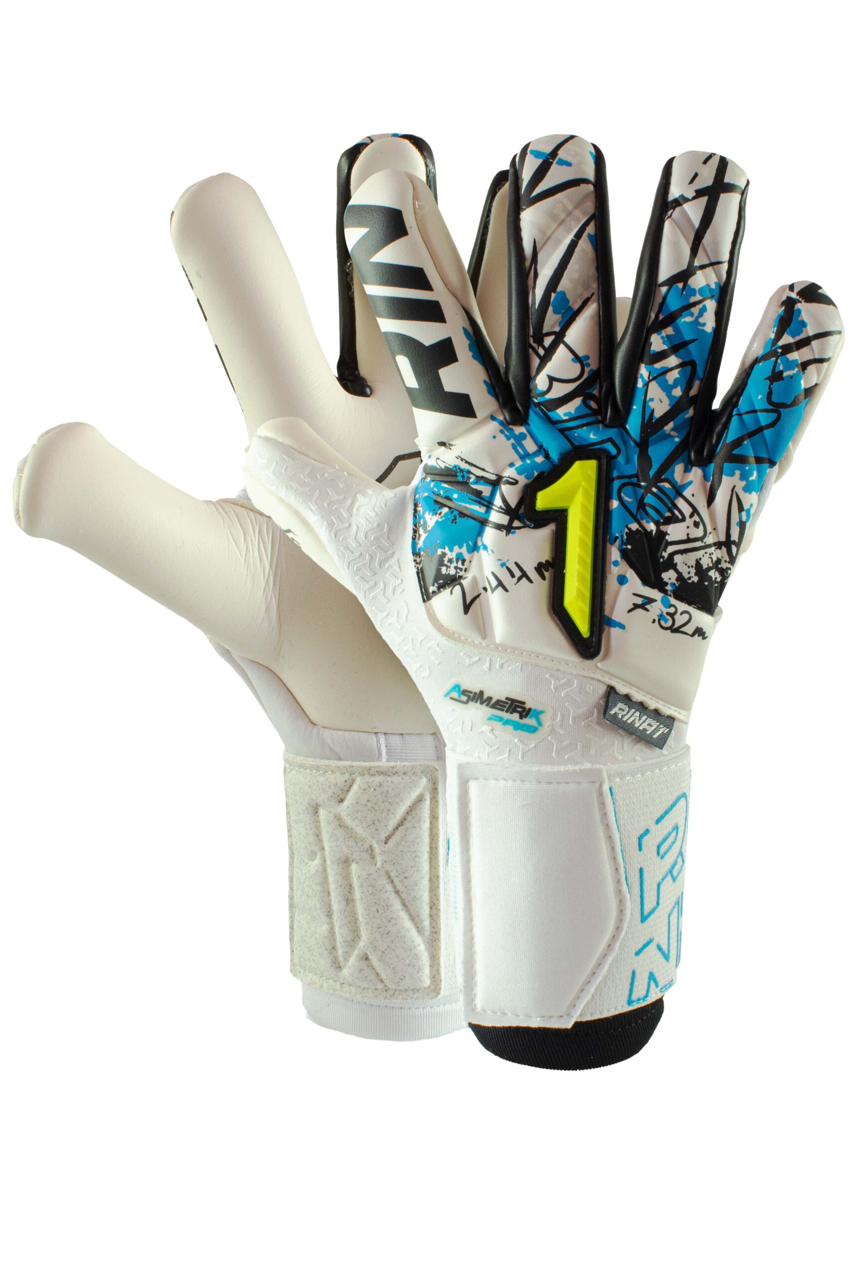 Guantes de portero Rinat Asimetrik NG Pro Blanco Azul