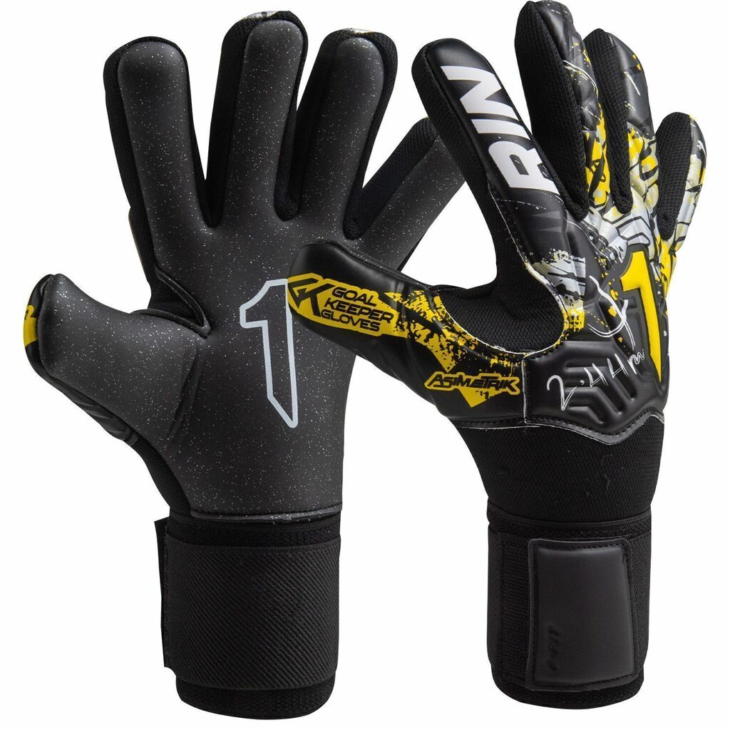 Guantes de portero Rinat Asimetrik Training Negro amarillo